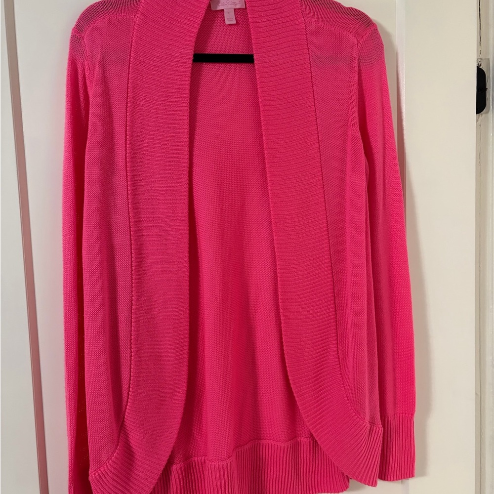 Lilly Pulitzer Amalie cardigan sweater Large pink